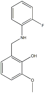 2-{[(2-fluorophenyl)amino]methyl}-6-methoxyphenol,,结构式