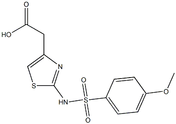 2-{2-[(4-methoxybenzene)sulfonamido]-1,3-thiazol-4-yl}acetic acid Structure