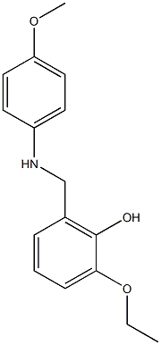 2-ethoxy-6-{[(4-methoxyphenyl)amino]methyl}phenol Struktur