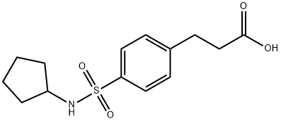 3-[4-(cyclopentylsulfamoyl)phenyl]propanoic acid Struktur