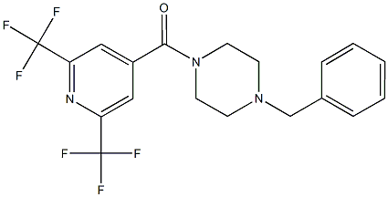  (4-benzylpiperazino)[2,6-bis(trifluoromethyl)-4-pyridinyl]methanone