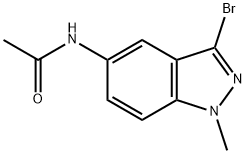 n‐(3‐bromo‐1‐methyl‐1h‐indazol‐5‐yl)acetamide 化学構造式