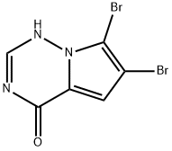 6,7-dibromo-3H,4H-pyrrolo[2,1-f][1,2,4]triazin-4-one Structure