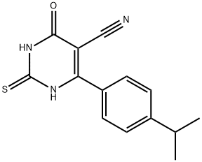 4-oxo-6-[4-(propan-2-yl)phenyl]-2-sulfanylidene-1,2,3,4-tetrahydropyrimidine-5-carbonitrile|