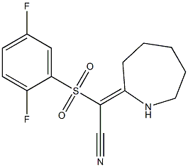 (2E)-azepan-2-ylidene[(2,5-difluorophenyl)sulfonyl]acetonitrile Structure