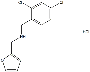 [(2,4-dichlorophenyl)methyl][(furan-2-yl)methyl]amine hydrochloride 化学構造式