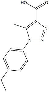 1-(4-ethylphenyl)-5-methyl-1H-1,2,3-triazole-4-carboxylic acid 化学構造式