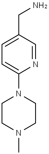 [6-(4-methylpiperazin-1-yl)pyridin-3-yl]methanamine Struktur