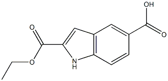 2-(ETHOXYCARBONYL)-1H-INDOLE-5-CARBOXYLIC ACID Struktur