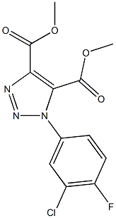 dimethyl 1-(3-chloro-4-fluorophenyl)-1H-1,2,3-triazole-4,5-dicarboxylate Structure