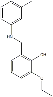 2-ethoxy-6-{[(3-methylphenyl)amino]methyl}phenol 结构式