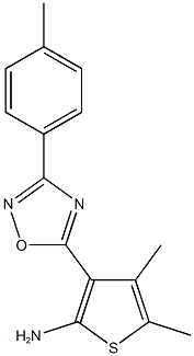 4,5-dimethyl-3-[3-(4-methylphenyl)-1,2,4-oxadiazol-5-yl]thiophen-2-amine Structure