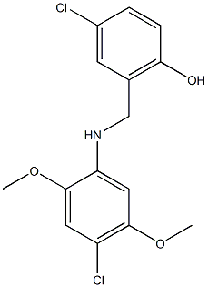 4-chloro-2-{[(4-chloro-2,5-dimethoxyphenyl)amino]methyl}phenol