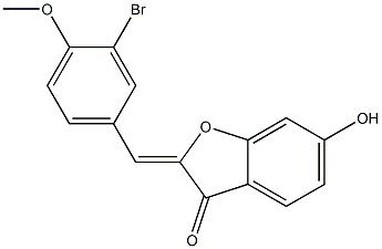 (2Z)-2-[(3-bromo-4-methoxyphenyl)methylidene]-6-hydroxy-2,3-dihydro-1-benzofuran-3-one Struktur