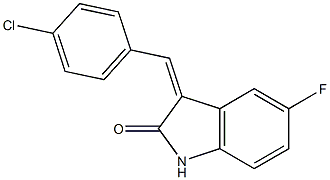(3Z)-3-[(4-chlorophenyl)methylidene]-5-fluoro-2,3-dihydro-1H-indol-2-one