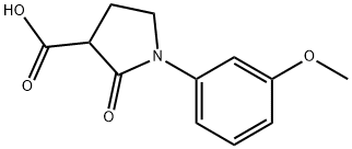 1-(3-methoxyphenyl)-2-oxopyrrolidine-3-carboxylic acid 化学構造式