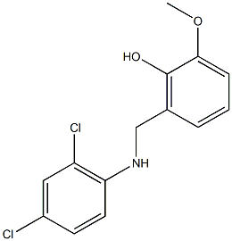 2-{[(2,4-dichlorophenyl)amino]methyl}-6-methoxyphenol Struktur