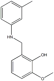 2-methoxy-6-{[(3-methylphenyl)amino]methyl}phenol Struktur