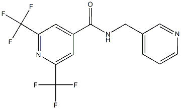 N-(3-pyridinylmethyl)-2,6-bis(trifluoromethyl)isonicotinamide 化学構造式