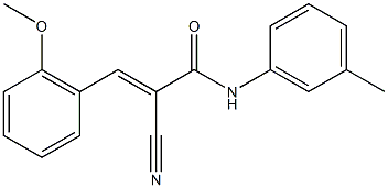 (2E)-2-cyano-3-(2-methoxyphenyl)-N-(3-methylphenyl)acrylamide,,结构式