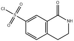 1-oxo-1,2,3,4-tetrahydroisoquinoline-7-sulfonyl chloride 化学構造式