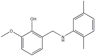 2-{[(2,5-dimethylphenyl)amino]methyl}-6-methoxyphenol 化学構造式