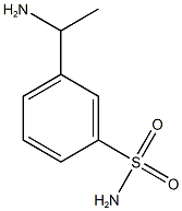 3-(1-aminoethyl)benzene-1-sulfonamide 化学構造式