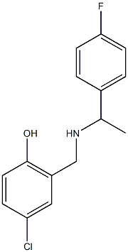 4-chloro-2-({[1-(4-fluorophenyl)ethyl]amino}methyl)phenol,,结构式