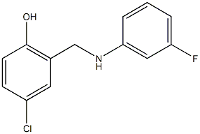 4-chloro-2-{[(3-fluorophenyl)amino]methyl}phenol Structure