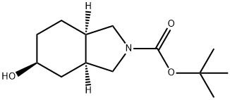 tert-butyl (3aS,5S,7aR)-rel-5-hydroxy-octahydro-1H-isoindole-2-carboxylate Struktur