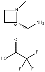 [(2S)-1-METHYLAZETIDIN-2-YL]METHANAMINE; BIS(TRIFLUOROACETIC ACID) 结构式