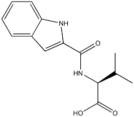 (2S)-2-[(1H-indol-2-yl)formamido]-3-methylbutanoic acid Struktur
