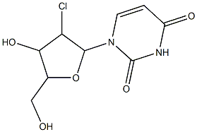 1-[3-chloro-4-hydroxy-5-(hydroxymethyl)oxolan-2-yl]-1,2,3,4-tetrahydropyrimidine-2,4-dione 结构式