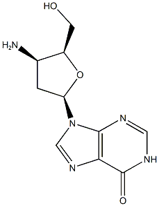 3''-AMINO-2'', 3''-DIDEOYINOSINE,,结构式