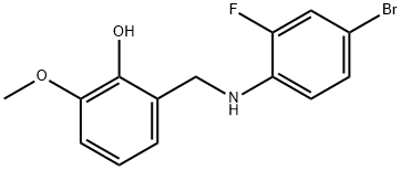 2-{[(4-bromo-2-fluorophenyl)amino]methyl}-6-methoxyphenol|