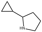 2-cyclopropylpyrrolidine 化学構造式