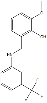 2-methoxy-6-({[3-(trifluoromethyl)phenyl]amino}methyl)phenol Struktur