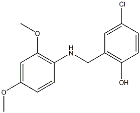 4-chloro-2-{[(2,4-dimethoxyphenyl)amino]methyl}phenol,,结构式