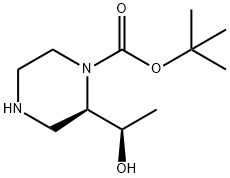 (R)-1-Boc-2-((R)-1-hydroxyethyl)piperazine Structure