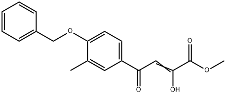 Methyl 2-hydroxy-4-[3-methyl-4-(phenylmethoxy)phenyl]-4-oxo-2-butenoate 化学構造式