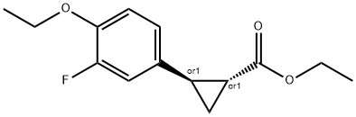 ethyl (1S,2S)-rel-2-(4-ethoxy-3-fluorophenyl)cyclopropane-1-carboxylate Structure