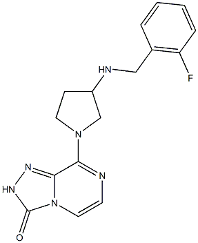 8-{3-[(2-fluorobenzyl)amino]pyrrolidin-1-yl}[1,2,4]triazolo[4,3-a]pyrazin-3(2H)-one,,结构式