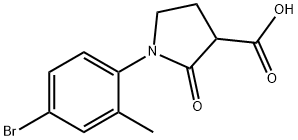 1-(4-bromo-2-methylphenyl)-2-oxopyrrolidine-3-carboxylic acid Structure