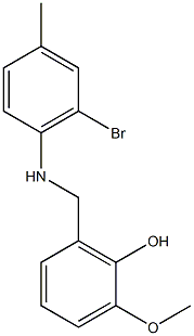 2-{[(2-bromo-4-methylphenyl)amino]methyl}-6-methoxyphenol Structure