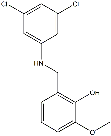 2-{[(3,5-dichlorophenyl)amino]methyl}-6-methoxyphenol Struktur