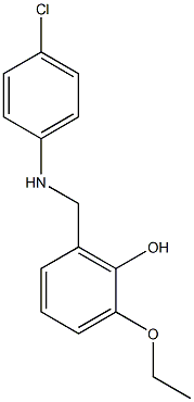 2-{[(4-chlorophenyl)amino]methyl}-6-ethoxyphenol,,结构式