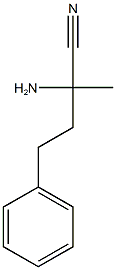 2-amino-2-methyl-4-phenylbutanenitrile Struktur