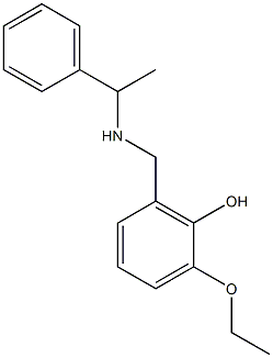 2-ethoxy-6-{[(1-phenylethyl)amino]methyl}phenol Structure