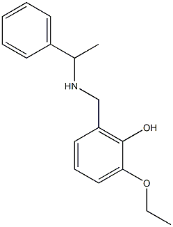 2-ethoxy-6-{[(1-phenylethyl)amino]methyl}phenol Struktur