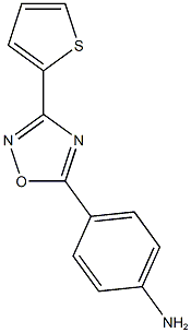 4-[3-(thiophen-2-yl)-1,2,4-oxadiazol-5-yl]aniline 结构式